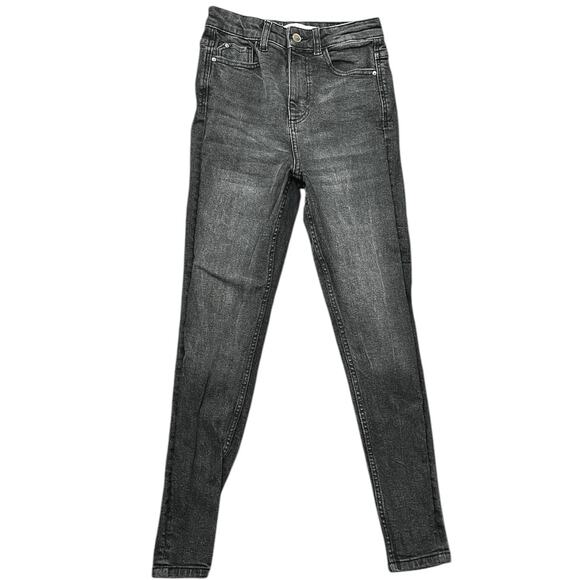 Zara Women's Black Skinny Slim Fit High Waist Stretch Denim Jeans Pants Size 4 - Picture 1 of 4
